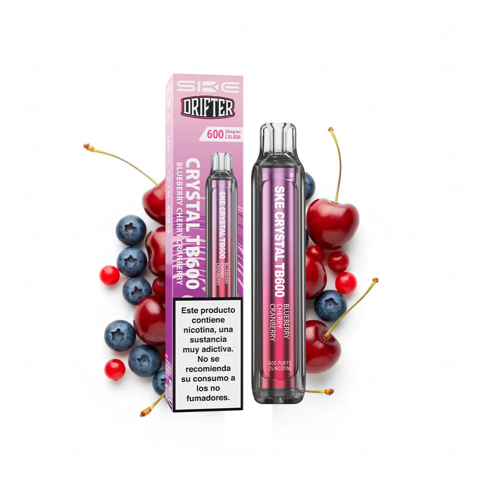 Pod desechable SKE x Drifter Crystal TB600 20mg sabor arándanos cereza arándano rojo - Pods Xpress