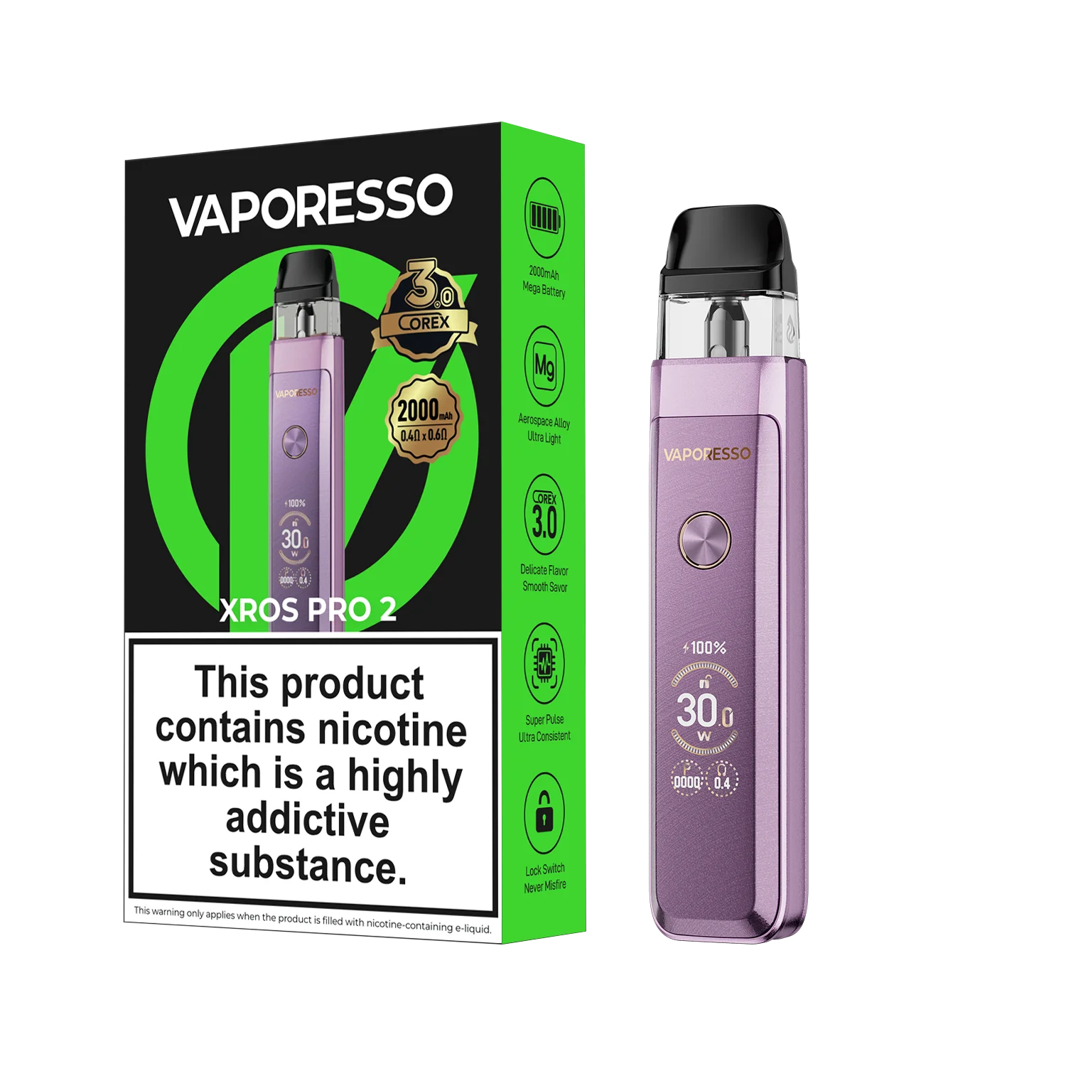vaporesso xros pro 2 pod kit dawnpurple
