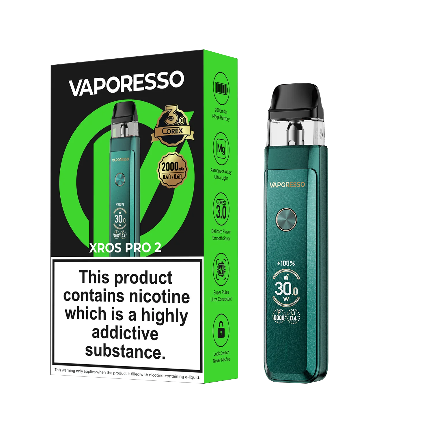vaporesso xros pro 2 pod kit gemgreen