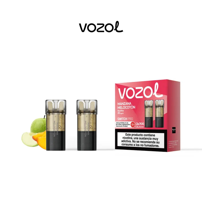 vozol switch pro capsulas 20mg apple peach manzana y melocoton
